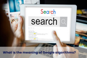 What is the meaning of Google algorithms?